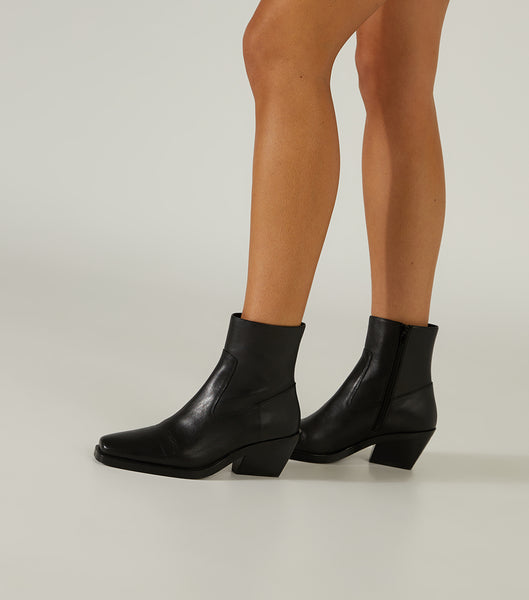 Tony Bianco Kamilla Black Como 6cm Ankle Boots Black | SGNEJ92095