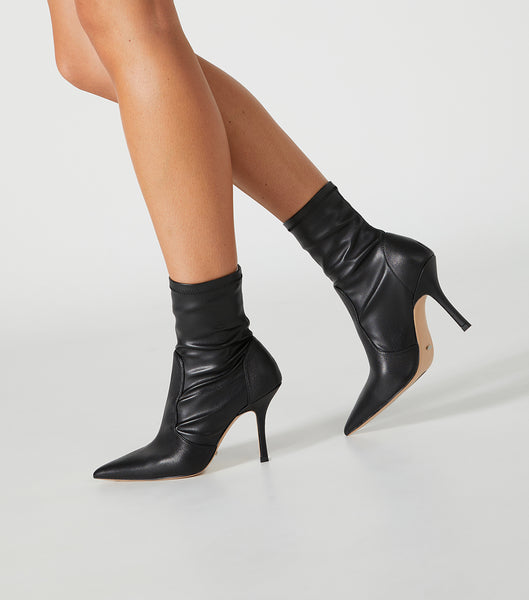 Tony Bianco Kartia Black Nappa/Black Venezia 9.5cm Heeled Boots Black | SGCIF80794