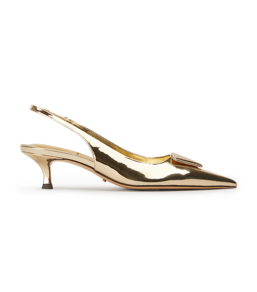 Tony Bianco Kimmy Gold Shine 4.5cm Court Shoes Gold | SSGNY10221