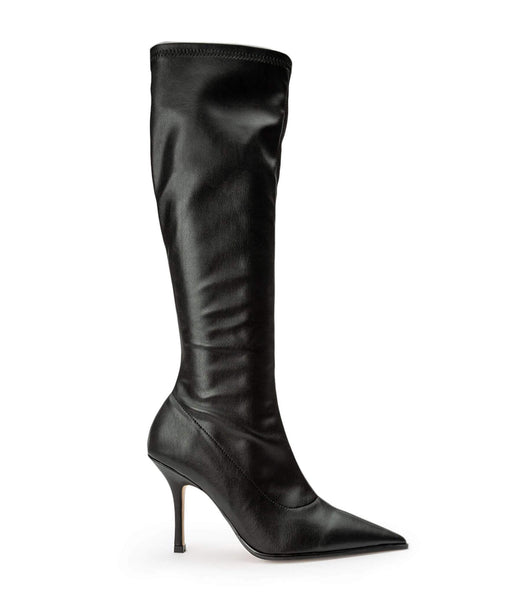 Tony Bianco Knight Black Venezia 9.5cm Heeled Boots Black | DSGKV32266