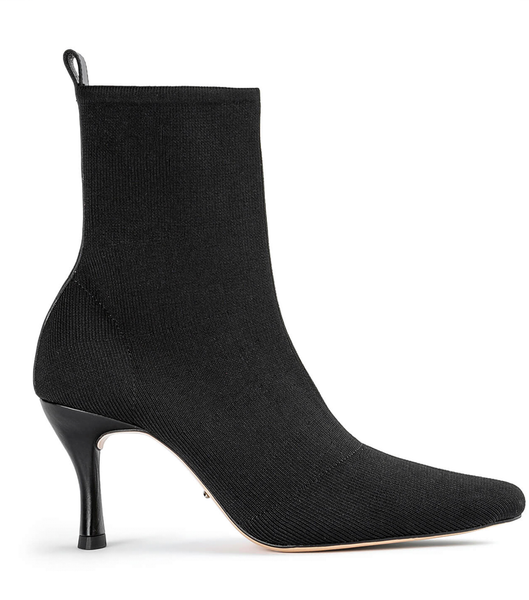 Tony Bianco Kossam Black Knit 8cm Ankle Boots Black | ASGDF95400