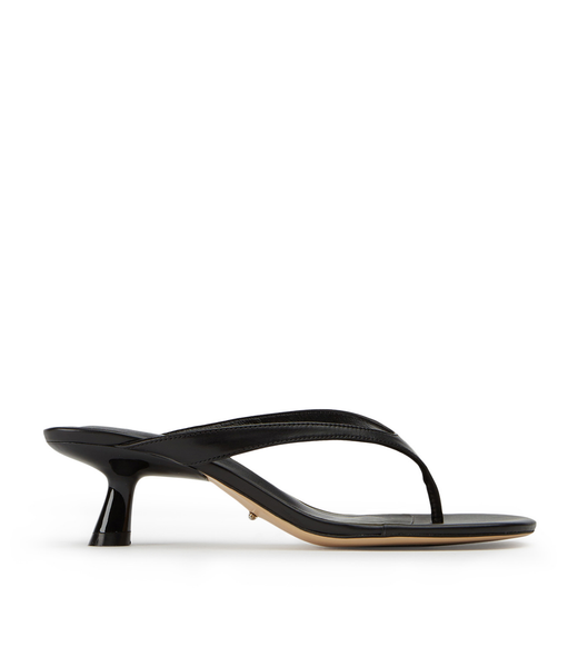 Tony Bianco Krista Black Nappa 5cm Thong Sandals Black | SGNEJ40074