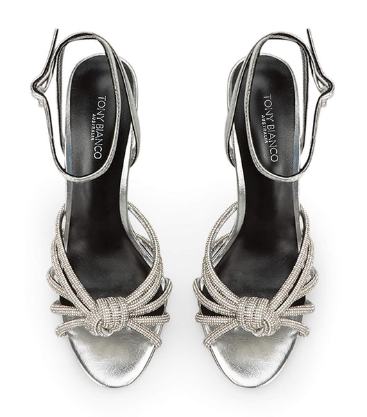 Tony Bianco Kyla Silver Foil 11cm Bridal Heels Silver | SGXBR59005