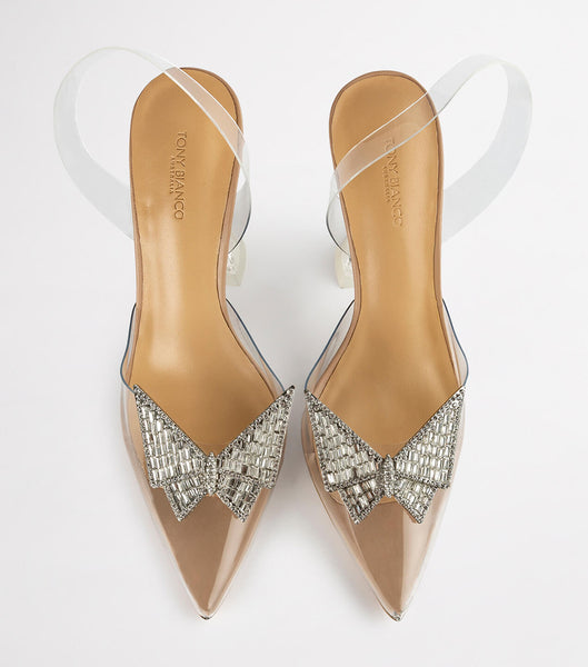 Tony Bianco Laos Clear Vinylite 10.3cm Stiletto Heels Silver | SGZDE85566