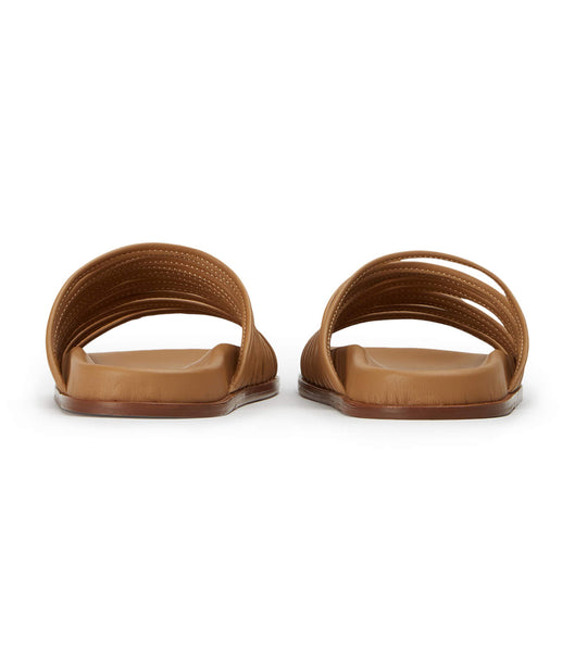 Tony Bianco Libi Biscuit Nappa Slides Brown | SGJZR65742