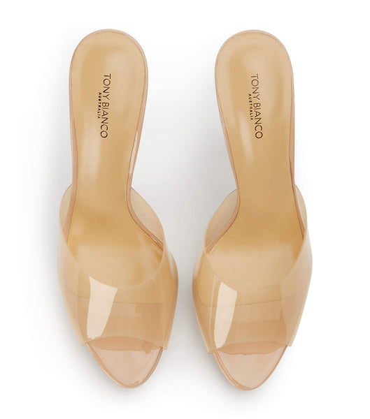 Tony Bianco Liquid Nude Vinylite/Nude Patent 12cm Platform Shoes Beige | SGDYB82787