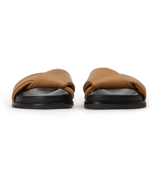 Tony Bianco Lora Biscuit Nappa 1.5cm Footbeds Brown | DSGKV57567