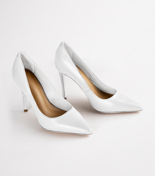 Tony Bianco Lotus Milk Capretto 10.3cm Court Shoes White | ESGHC76836