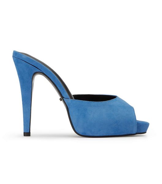 Tony Bianco Love Blue Suede 12cm Platform Shoes Blue | SGXBR19682