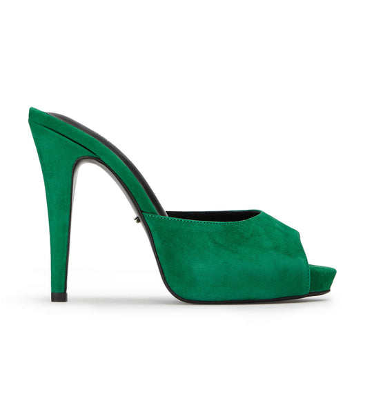 Tony Bianco Love Jade Suede 12cm Platform Shoes Green | SGJKU14730