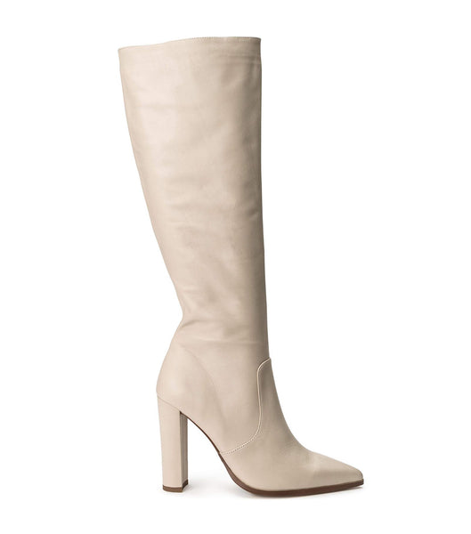 Tony Bianco Lucille Vanilla Venice 10.3cm Knee High Boots Light Yellow | GSGEC23193