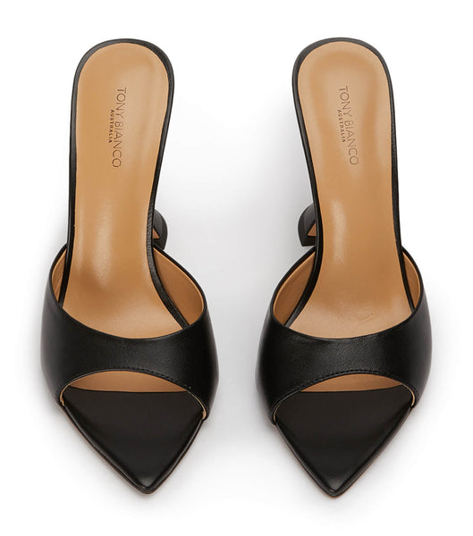 Tony Bianco Marcel Black Nappa 10.5cm Event Heels Black | SGDYB45476