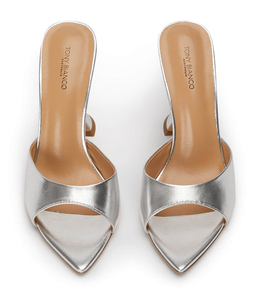 Tony Bianco Marcel Silver Nappa Metallic 10.5cm Event Heels Silver / Metal | MSGHR19784