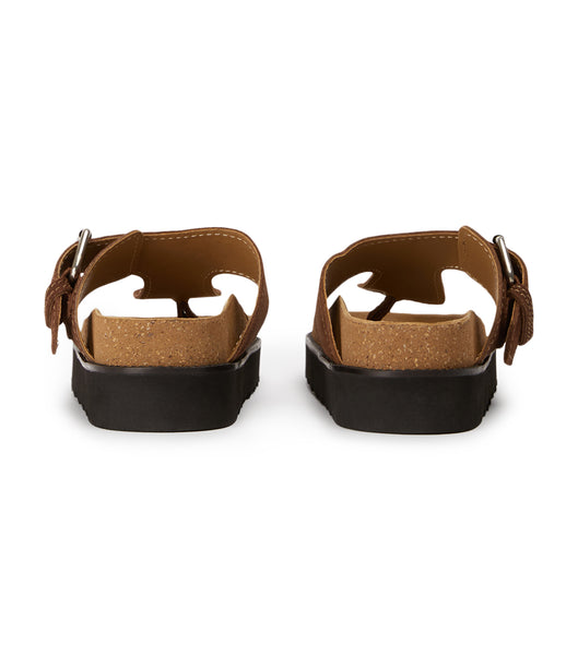 Tony Bianco Marlo Choc Suede 3cm Flat Sandals Brown | SGDYB39305