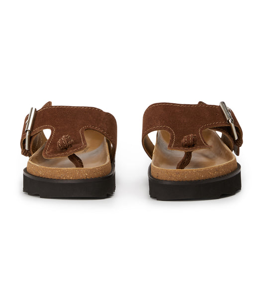 Tony Bianco Marlo Choc Suede 3cm Sandals Brown | GSGUC36291