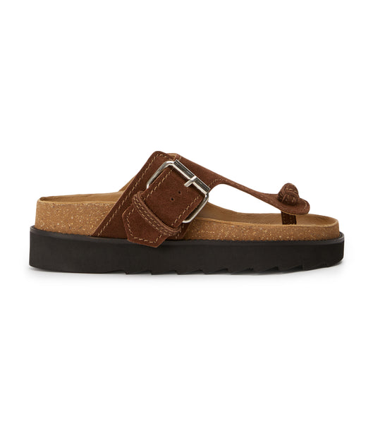 Tony Bianco Marlo Choc Suede 3cm Sandals Brown | GSGUC36291