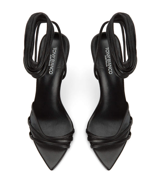 Tony Bianco Mavis Black Nappa 10.5cm Bridal Heels Black | SSGNY75562