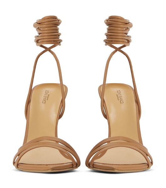 Tony Bianco Mavis Caramel Venice 10.5cm Strappy Heels Beige | USGTG75007