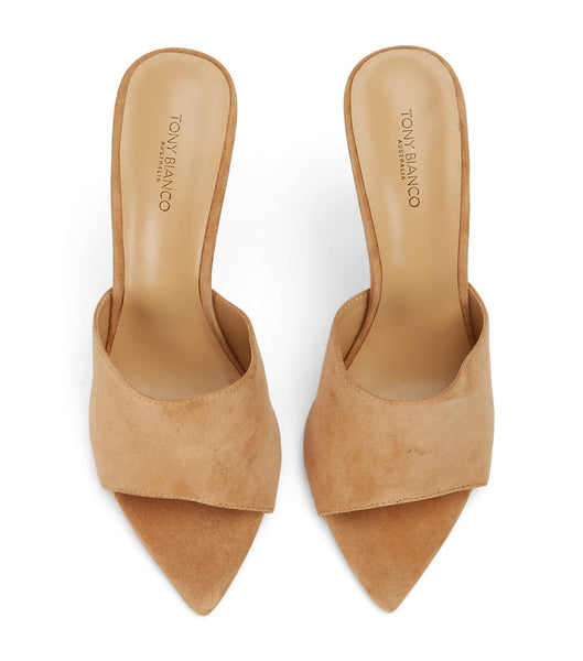 Tony Bianco Maximus Butterscotch Suede 10.5cm Bridal Heels Beige | SGZDE93409