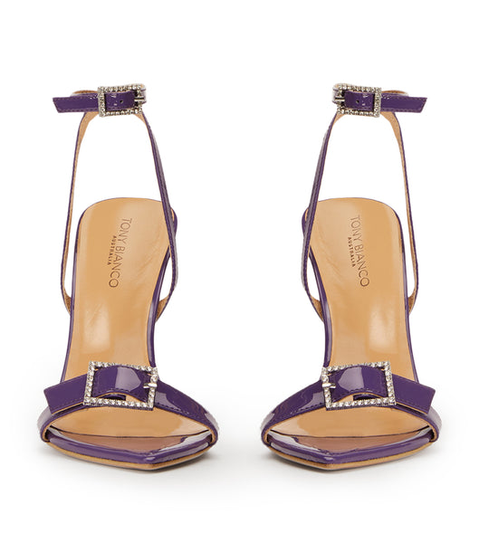 Tony Bianco Mopsy Orchid Patent 10.5cm Bling Heels Purple | SGZPD30144