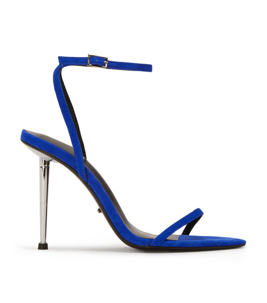 Tony Bianco Myra Azure Suede 10.5cm Bling Heels Azure | DSGVO26829