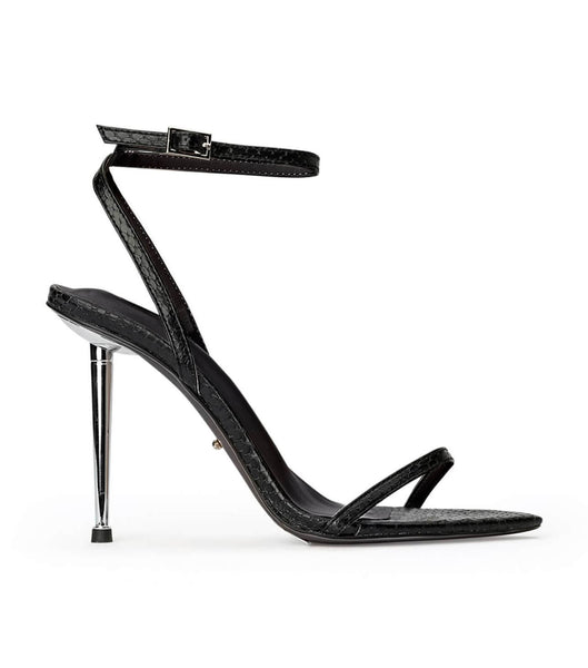 Tony Bianco Myra Black Snake 10.5cm Event Heels Black / Snake | XSGGW58240