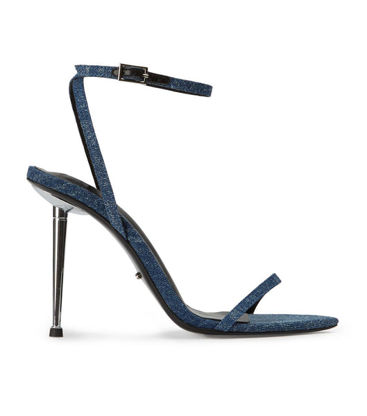 Tony Bianco Myra Blue Denim 10.5cm Bling Heels Blue | SGEGJ73101