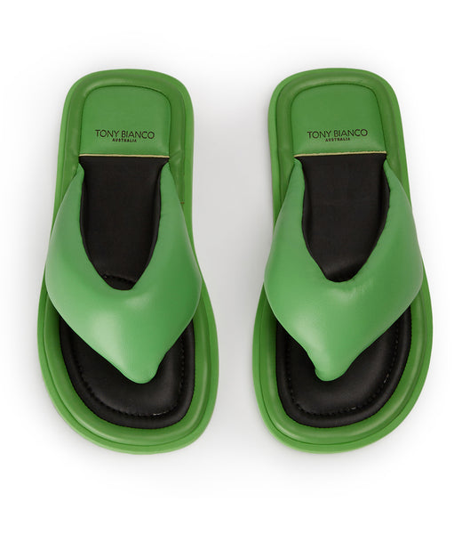 Tony Bianco Nikki Acid Green Slides Green | BSGSO72211