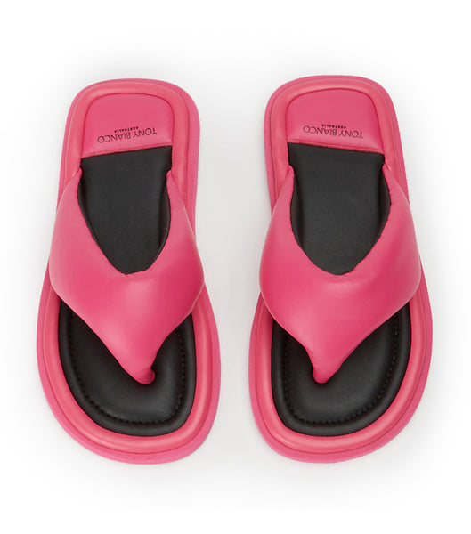 Tony Bianco Nikki Acid Pink Slides Pink | PSGER48753