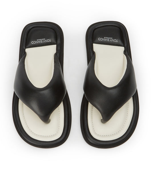 Tony Bianco Nikki Black Nappa Slides Black | SGCVG31424