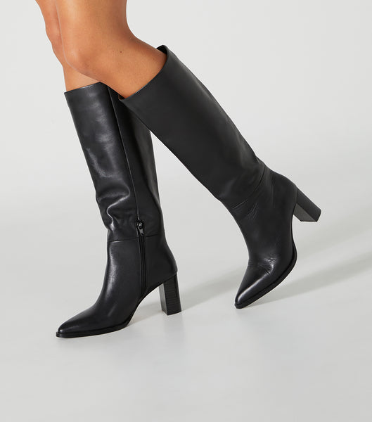 Tony Bianco Peppe Black Como 7.5cm Knee High Boots Black | BSGSD24760