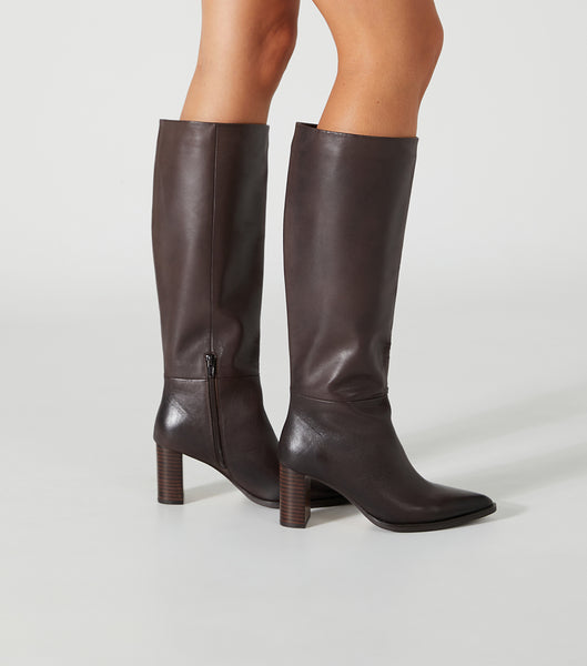 Tony Bianco Peppe Choc Como 7.5cm Heeled Boots Chocolate | SGJKU10267