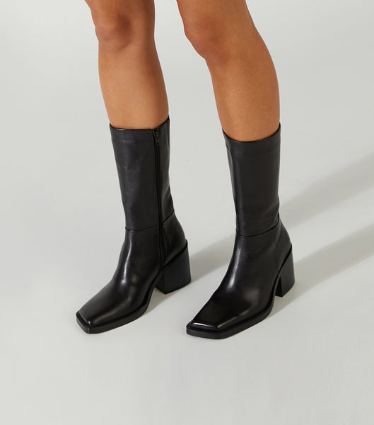 Tony Bianco Prestige Black Como 8cm Knee High Boots Black | SGDFL12166