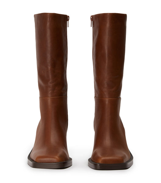 Tony Bianco Prestige Cognac 8cm Knee High Boots Brown | TSGWZ86505