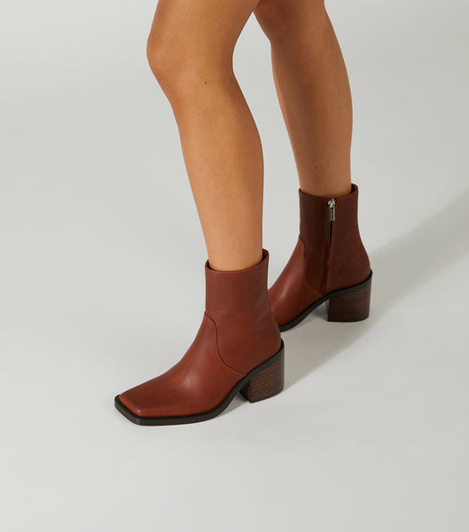 Tony Bianco Prince Cognac 8cm Ankle Boots Brown | SGJKU27624