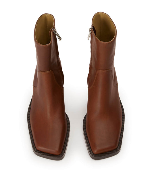 Tony Bianco Prince Cognac 8cm Ankle Boots Brown | SGJKU27624