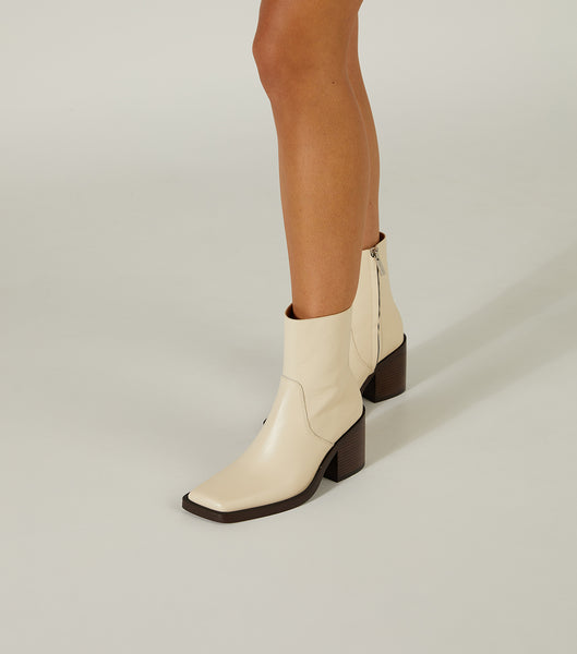 Tony Bianco Prince Ecru Venice 8cm Ankle Boots White | GSGEC56784