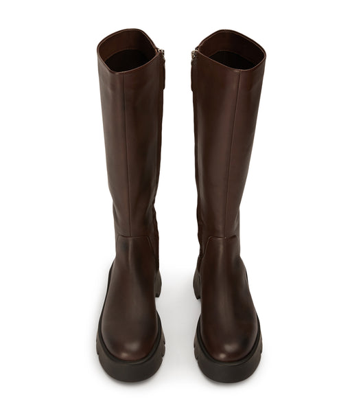 Tony Bianco Rage Choc Como 5.5cm Combat Boots Chocolate | SGCVG72066