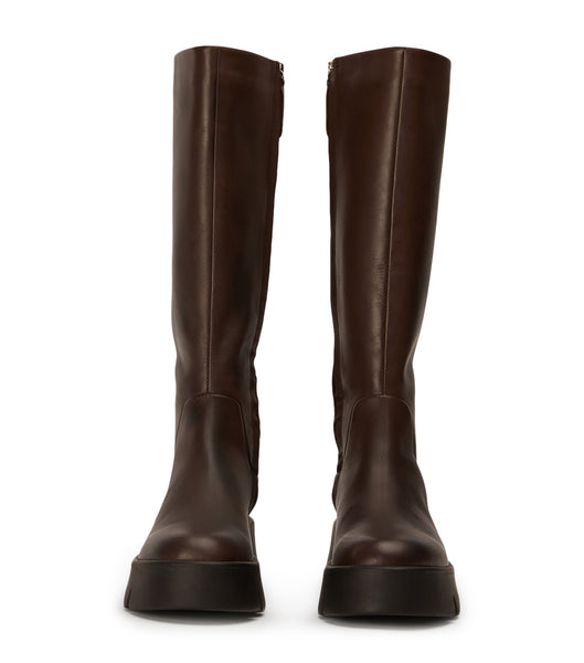 Tony Bianco Rage Choc Como 5.5cm Combat Boots Chocolate | SGCVG72066