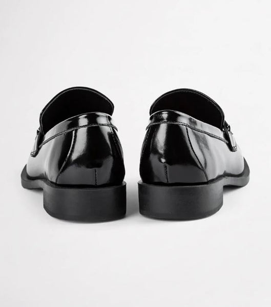 Tony Bianco Rebecca Black Hi Shine 2.5cm Loafers Black | GSGEC64975