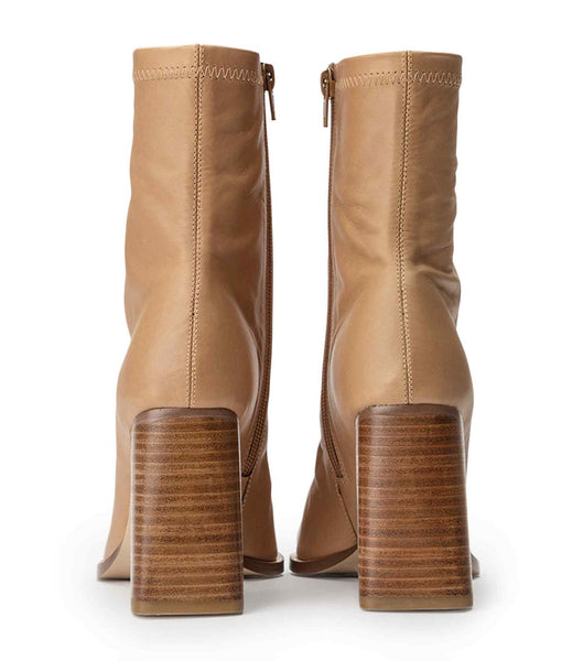 Tony Bianco Rover Caramel Venice 8.5cm Heeled Boots Beige | DSGKV42672