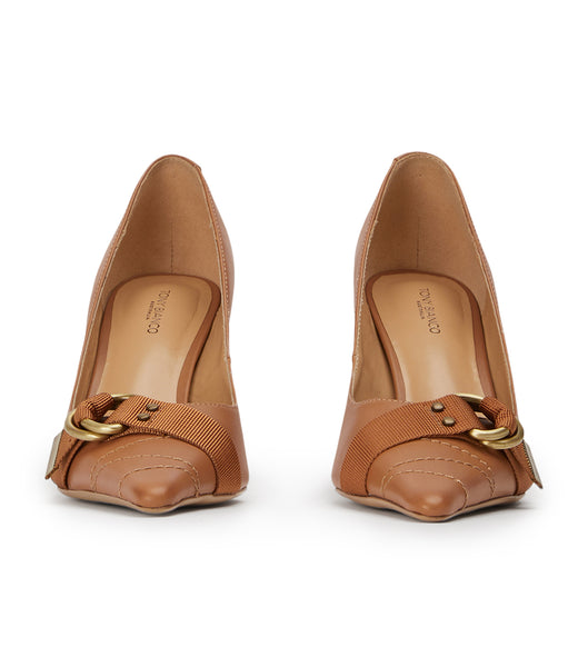 Tony Bianco Saje Tan Como 8cm Low Heels Brown | SGCIF30555