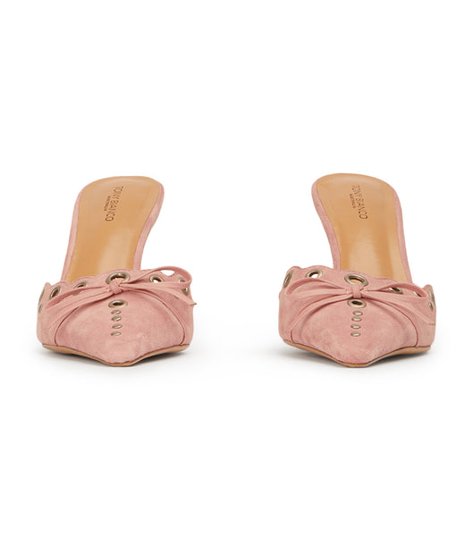 Tony Bianco Shae Blossom Suede 8cm Low Heels Pink | BSGSO12966