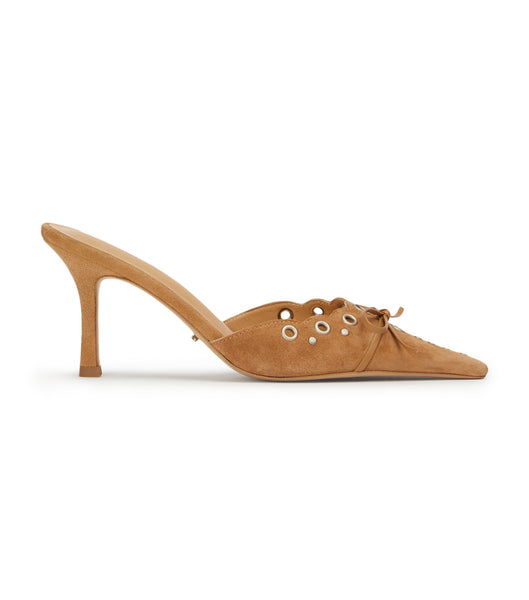 Tony Bianco Shae Butterscotch Suede 8cm Court Shoes Beige | BSGSO68434