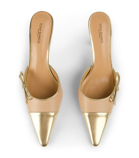 Tony Bianco Shirley Beech/Gold 8cm Court Shoes Gold | SGNEJ37430