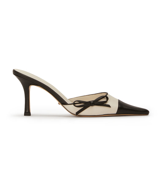 Tony Bianco Shirley Bone/Black 8cm Low Heels Beige / Black | ESGHC76678