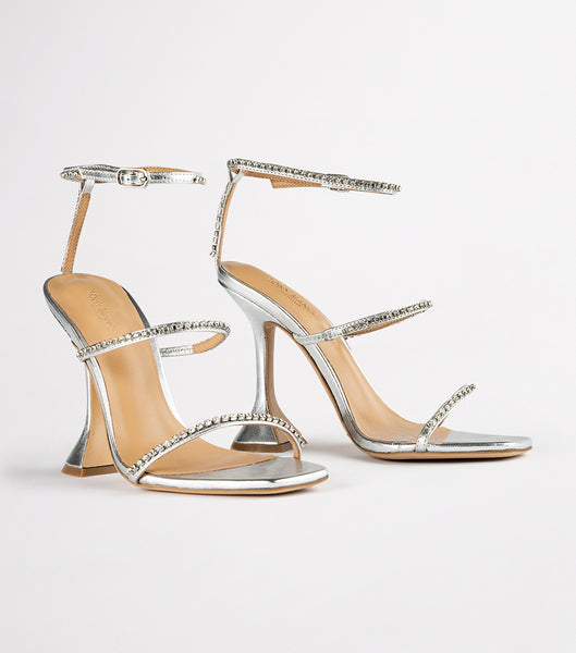 Tony Bianco Shy Silver Nappa Metallic 10.5cm Event Heels Silver / Metal | GSGUC73599