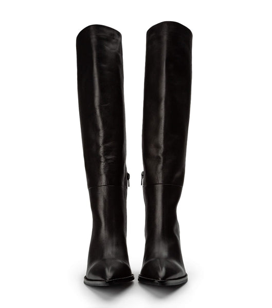 Tony Bianco Skyla Black Como 9cm Heeled Boots Black | GSGEC79398