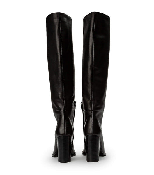 Tony Bianco Skyla Black Como 9cm Heeled Boots Black | GSGEC79398