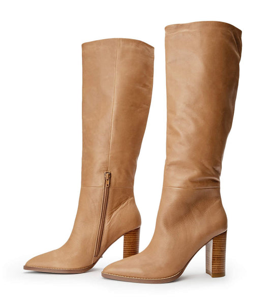 Tony Bianco Skyla Caramel Venice 9cm Heeled Boots Brown | SGJZR67483